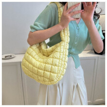 Prešívaná kabelka cez rameno pre ženy – trendy oblačná taška, bublinková crossbody taška, veľká nafúknutá hobo taška