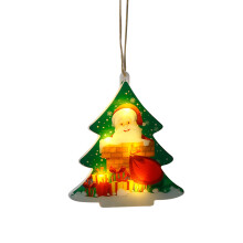 LED Christmas Tree Ornaments, Hanging String Lights, Lighted Santa Sign, Battery-Operated Window & Indoor/Outdoor Xmas Decor