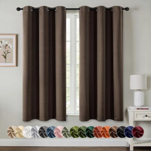Chocolate Brown Blackout Curtains 40x64 in Pair