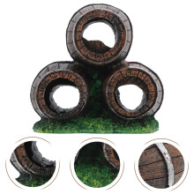 FRCOLOR1 buc adăpost pentru pești și creveți, rășină, găleată spartă stivuită, decor multicolor, 11,8 x 4,4 x 2,6 in