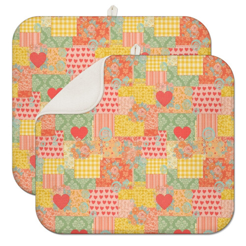 Küchenabtropfmatte mit Blumenmuster, 40,6 x 45,7 cm