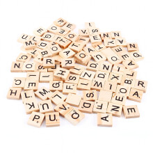 100 Scrabble-Steine, Buchstaben, Zahlen, Buchstaben, Buchstaben, Buchstaben, Buchstaben