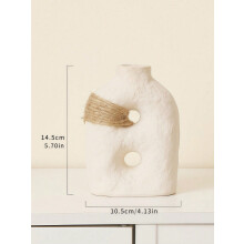 Grand vase vintage français en céramique blanche, pièce maîtresse pour le salon