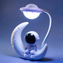 LED nočné svetlo s lunárnym astronautom - nabíjanie cez USB, stolová lampa meniaca farbu, vhodná na dekoráciu spálne a ako vianočný darček