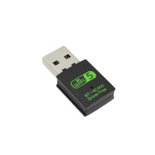 Mini WiFi Dongle, 600Mbps Dual Band 2.4/5GHz USB Bluetooth WiFi Receiver – Compatible with PC, Laptop, Desktop