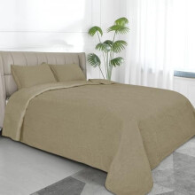 Ensemble de courtepointe réversible pour lit simple (1 courtepointe + 1 taie d'oreiller), microfibre douce et résistante à l'eau, damas