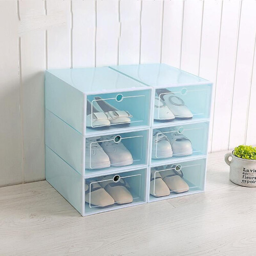 Clear Front-Access Shoe Box PP Stackable Storage Container