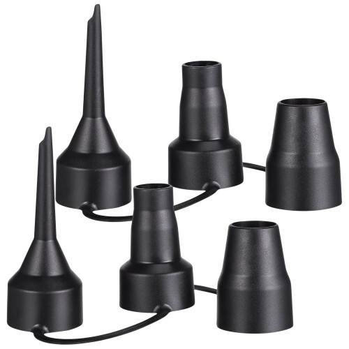 2 sett med tilbehør til blåsepumpe, luft for inflatoradapter, erstatningsdyser
