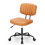 Chaise de bureau d'intérieur à dossier bas et hauteur réglable, marron 1