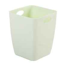 Mini poubelle moderne sans couvercle pour salon/chambre, bac en plastique compact avec poignées creuses, organiseur de bureau multifonctionnel