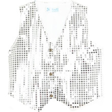 Shiny Sequin Vest Jacket Waistcoat Tops Hip-hop Jazz Street Dance Performing