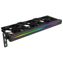 Homoyoyo Video Card Cooling Fan Argb Black ABS Triple Fan Elegant Lighting