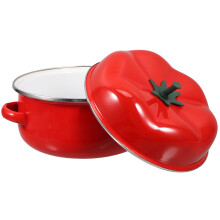 Ceramic tomato saucepan red small stew pot