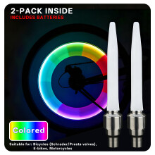 2-Pack Colorful LED Bike Wheel Lights, Waterproof Spoke Lights for Night Riding, Easy Install – Compatible with Adult Mountain Bikes