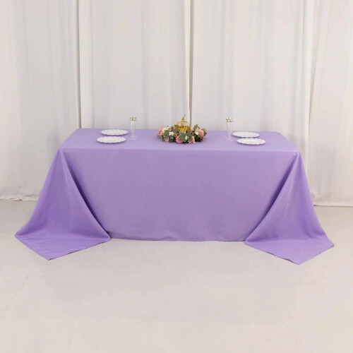 Premium Polyester Rectangular Tablecloth 90 x 132 in