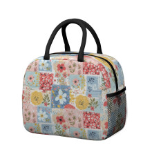 Boîte à lunch isotherme à motif floral pour femme – Étanche, portable pour le travail, la plage, les voyages, les pique-niques et le camping