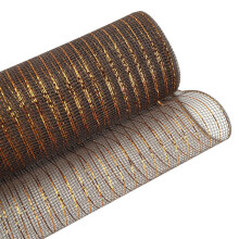 Deco Mesh 10" x 30FT Metallic-Folien-Jute-Stoff für DIY-Bastelarbeiten, Weihnachtsbäume, Kränze, Girlanden, Partydekoration und Büro-DIY