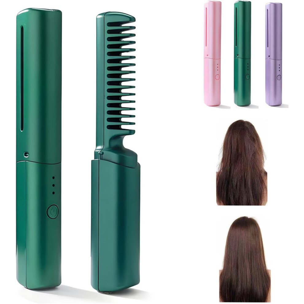 Ceramic Hair Comb with Cedar and Ash, Dual-Use Curling and