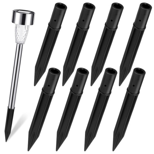 Pathway Light Stakes Replacement Black10Pcs6.09X0.43X0.43in Abs