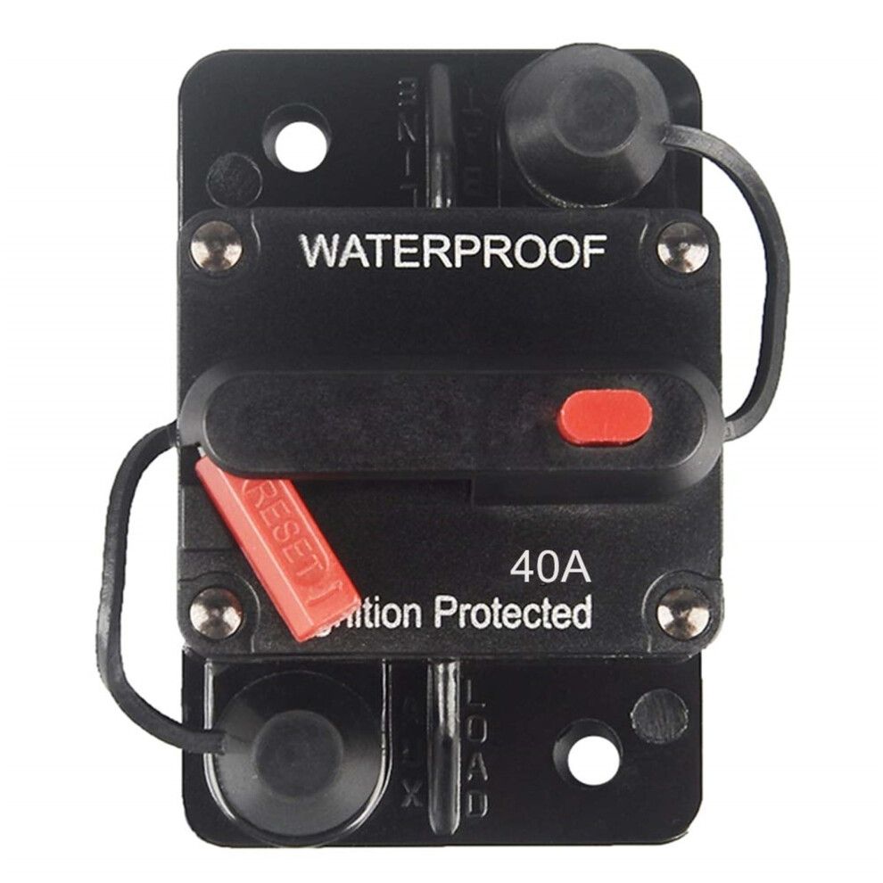 30A Waterproof Circuit Breaker With Manual Reset, Automotive And Marine Grade, Overload Protection, Durable Design 9555307400394