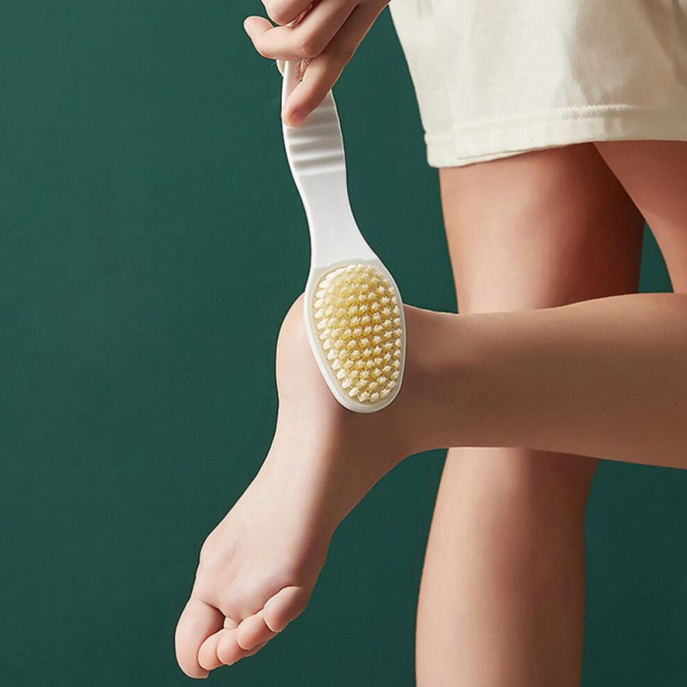 2-in-1 Foot Pumice Stone with Handle, Ergonomic Feet Scrubber for Callus Removal & Circulation â Compatible with All Feet