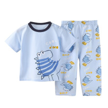 Conjunto de verano para niños y niñas: camisetas de manga corta y pantalones cortos con estampado de dibujos animados, 2 piezas, para niños de 5 a