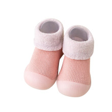 Calcetines y zapatos para niños y niñas, calcetines cálidos para bebés, zapatos antideslizantes para primeros pasos de 6 a 12 meses.