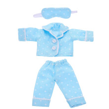 1 set mini poppenpyjama's, oogmaskeraccessoires, poppenslaapkleding, kledingaccessoires voor het zelf aankleden van poppen.
