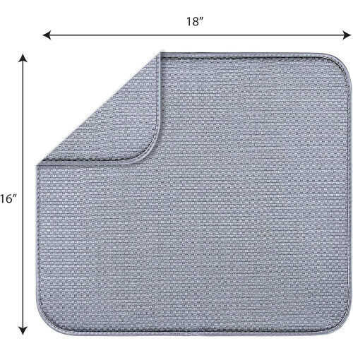 Microfiber Dish Drying Mat 16 x 18 Inch 2