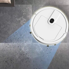Selvladende robotstøvsuger, automatisk feiemaskin, 3-i-1-feiestøvsuging og -mopping, intelligent rengjøringsmaskin, hvit