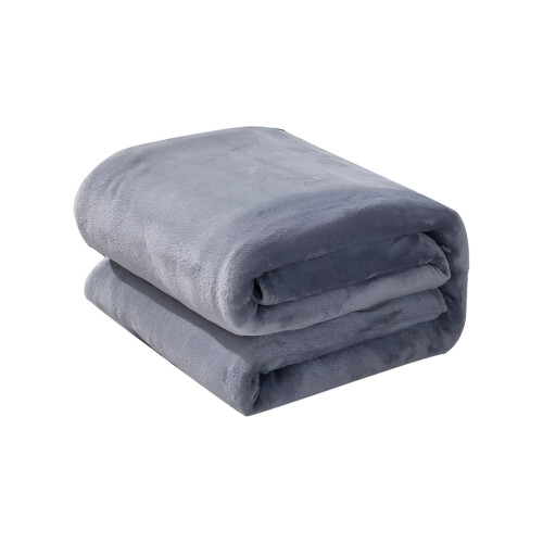 AUQ Cotton Throw Blanket Queen Size Grey