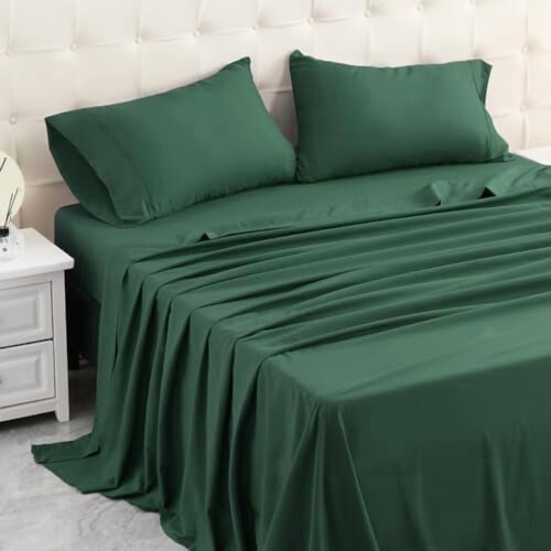 Twin Microfiber Bed Sheet Set, Dark Grey, 3-Piece