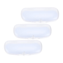 3-teiliges Brillenetui aus Kunststoff, transparent, Hartschalenetui, Reiseetui, PVC, mattiert, für Studenten