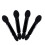 HEMOTON eyeshadow brush sponge applicator10pcs black 1