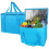 Conjunto de 2 Sacolas Térmicas para Compras, Azuis, Reutilizáveis, com Zíper Resistente e Dobráveis – Compatíveis com Instacart 1