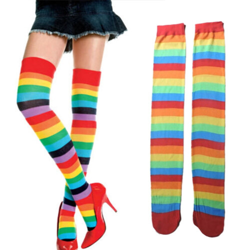 ULTNICE2Pairs Κάλτσες Cosplay Κλόουν από Πολυεστέρα, Μακριές Κάλτσες για Καθημερινή 1