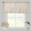 Blommig spetsgardin 137 x 81 cm beige 1