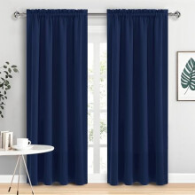 Navy Blackout Curtains 42x63 in, Thermal Insulated, 2 Panels