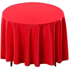 White Polyester Tablecloth 90x156 in Rectangular