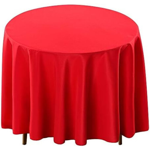White Polyester Tablecloth 90x156 in Rectangular