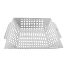 Teglia da forno in acciaio inox per barbecue, 20x20x7 cm