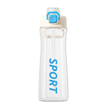 MOQIN 24 oz Leak-Proof Sports Water Bottle, Clear Reusable Tumbler for Gym/School/Bike/Car – Compatible with Standard Cup Holders