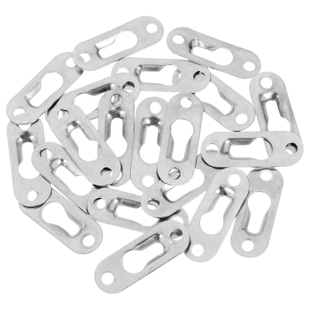 Worgeous 20Pcs Keyhole Shelf Brackets For Mirrors & Frames Â Heavy-Duty Metal Hanging Plates, Compatible With Keyhole Mounts 9377112513454