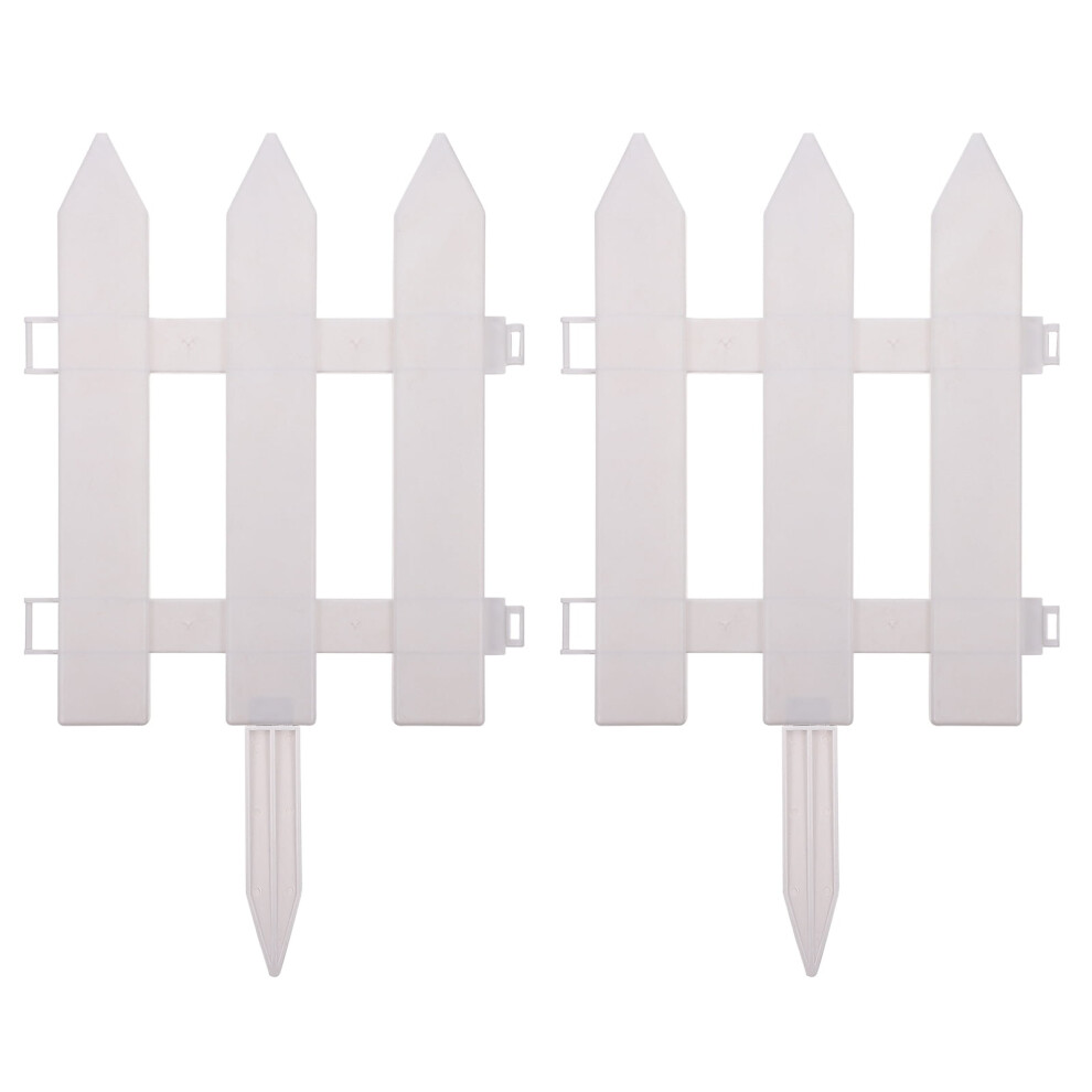 White Picket Fence For Garden Decoration - 2 Sets 9377112515267