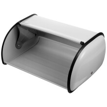 White Iron Bread Box for Kitchen Countertop with Good Sealing.87 x 5.12 x 10.24 inches