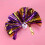 Pompon da cheerleader viola e oro, 30 cm, in plastica, 2 pezzi 4