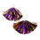 Pompon da cheerleader viola e oro, 30 cm, in plastica, 2 pezzi 5