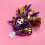 Pompon da cheerleader viola e oro, 30 cm, in plastica, 2 pezzi 7