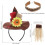 5Sets Karneval Vogelscheuchen Set Kopfband Armbänder Halskette 11