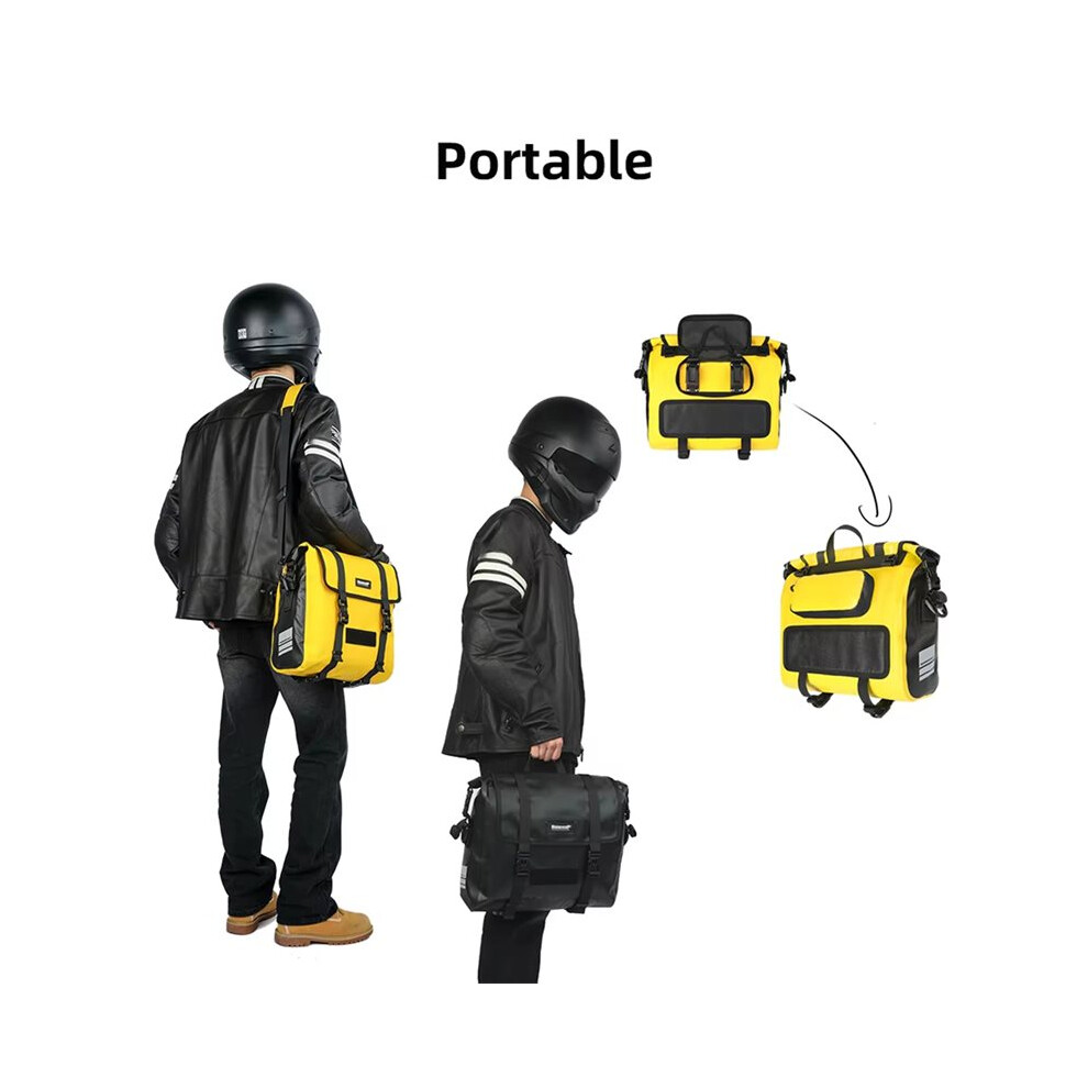 Rhinowalk Motorcycle Side Rack Bag 15L Waterproof Quick Release Motorbike Saddlebag Pannier Bag Motor Storage Pack A 4711069295516